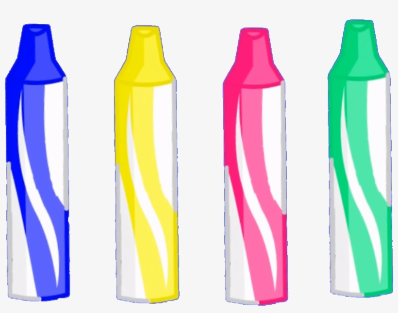 Four Crayons - Water Bottle, transparent png #1628927