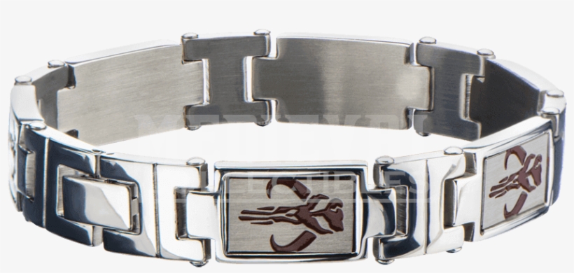 Mens Star Wars Mandalorian Symbol Link Bracelet - Boba Fett, transparent png #1628945
