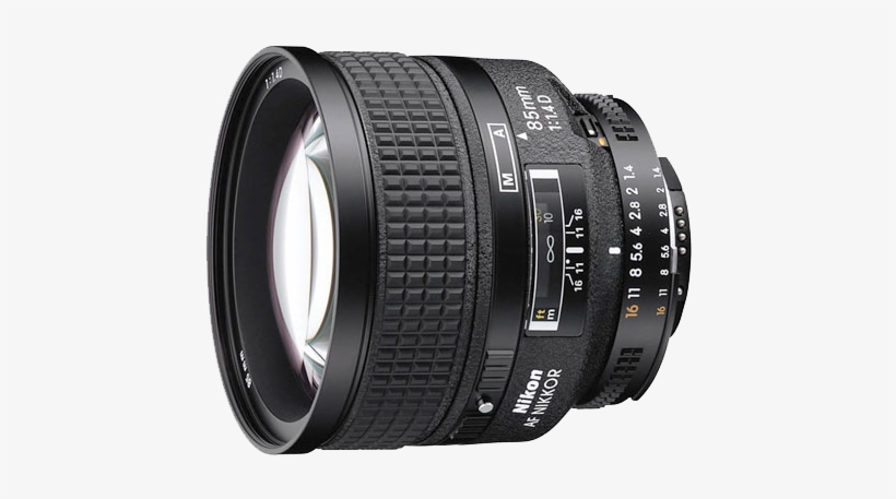 13 Nikon Prime Lenses That Will Fulfill Any Digital - Nikon Nikkor Telephoto Lens - 85 Mm - F/1.4 - Nikon, transparent png #1629043