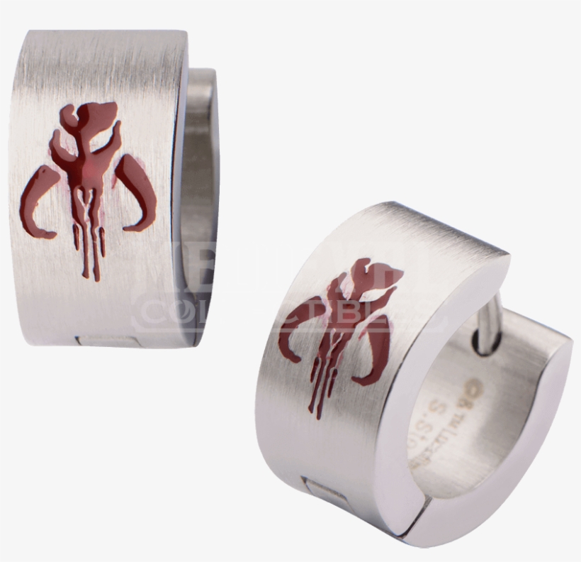 Star Wars Mandalorian Symbol Huggie Earrings - "star Wars Mandalorian Symbol Huggie Earrings", transparent png #1629179