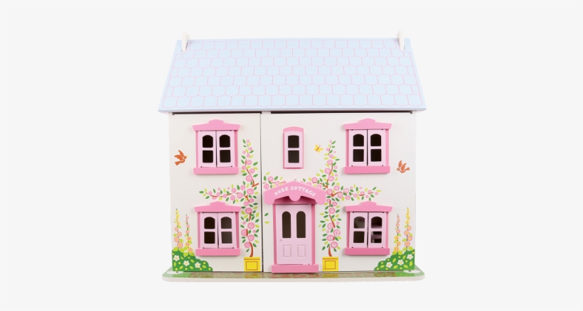 Heritage Playset Rose Cottage - Bigjigs Toys Rose Cottage Dollhouse - Jt101, transparent png #1629559