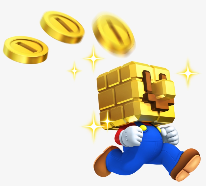 Mario Block Png Download - New Super Mario Bros 2 Gold Block, transparent png #1629629