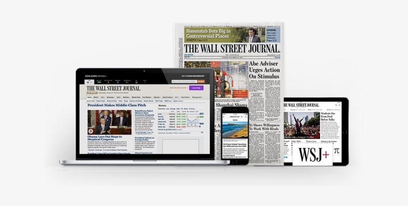 2 Months Of The Wall Street Journal All-access Digital - Wall Street Journal, transparent png #1629697