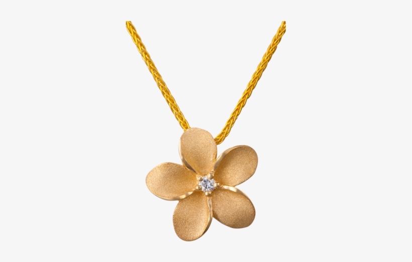 Denny Wong 13mm 14k Yellow Gold Plumeria Slide Pendant - Jewellery, transparent png #1629837