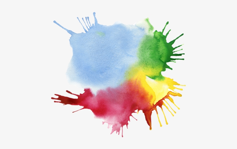 Art Print: Liliia's Abstract Color Watercolor Blot, transparent png #1630233