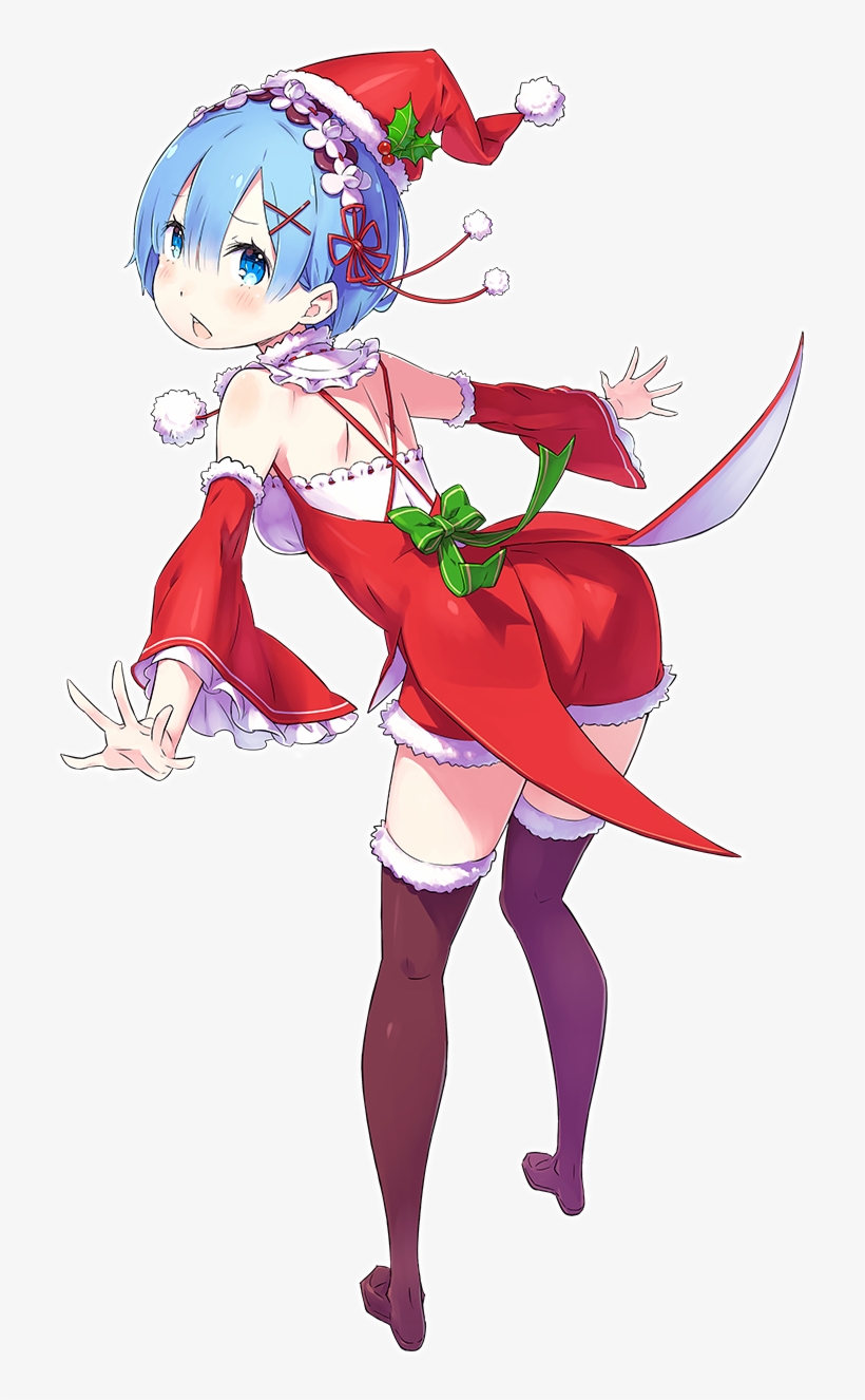 Santa Rem - Rem Re Zero Christmas, transparent png #1630291