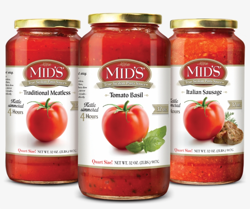 View All Sauces - Mids Pasta Sauce, Tomato Basil - 32 Oz Jar, transparent png #1630430