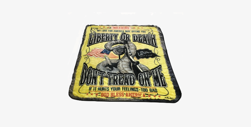 Don't Tread On Me Faux Fur Blanket - Label, transparent png #1630687