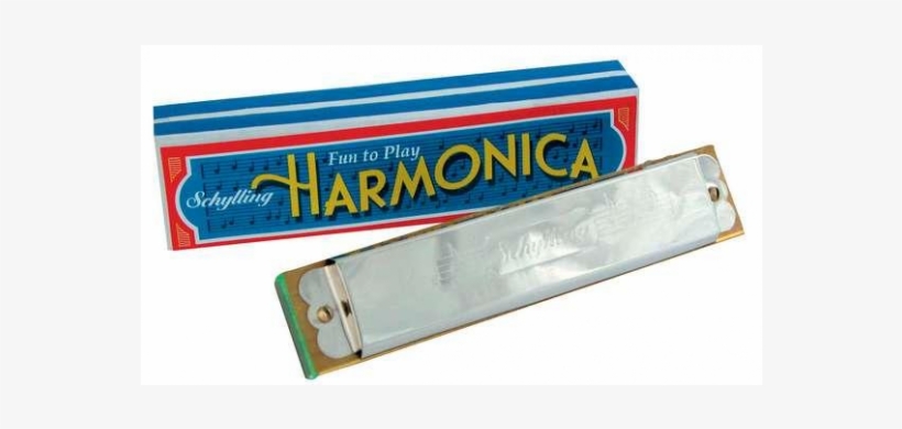 Schylling Classic 16 Hole Metal & Plastic Harmonica, transparent png #1630785