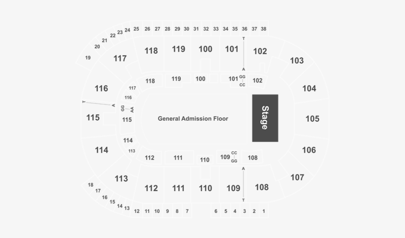 Ricoh Coliseum Seating Chart Wwe, transparent png #1631219