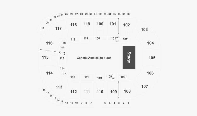 Ricoh Coliseum Seating Chart Wwe, transparent png #1631219