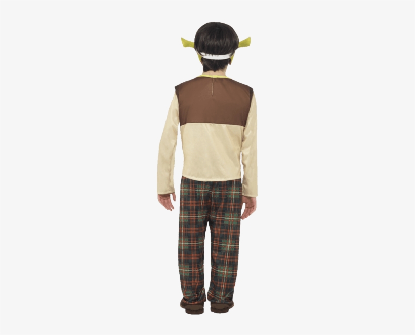 Become Everyones Favourite Ogre With The Kids Shrek - Shrek Kids Costume Green With Padded Top Trousers &, transparent png #1631869
