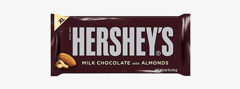 Hersheys With Almonds King Size - Hershey Milk Chocolate Almonds, transparent png #1632119