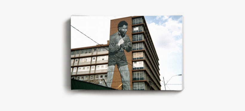 Canvas Print Boxing Madiba On Building - Am Because We Are - Part 1, transparent png #1632376