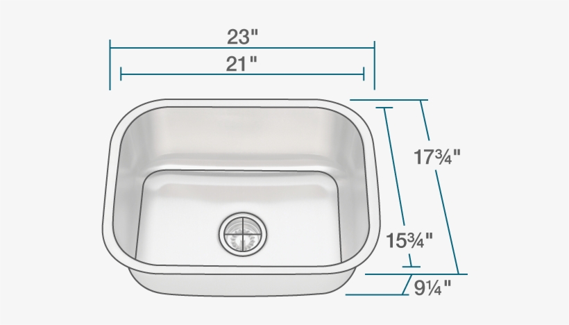Single Kitchen Sink Sizes Undermount Kitchen Sink Sizes - Mr Direct 2318 Single Bowl Stainless Steel Kitchen, transparent png #1632377