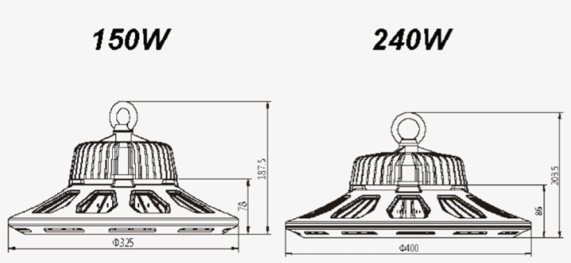 Ufohighbay2 - Led High Bay Light 100w, transparent png #1632522