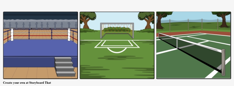 Boxing Ring Football Ground Tennis Court - Tree, transparent png #1632564