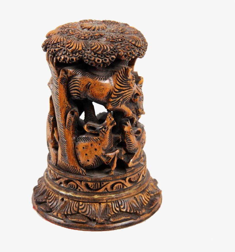 African Carved Black Wooden Tree Statue Maruti Sandalarts - Hojnost, transparent png #1632769