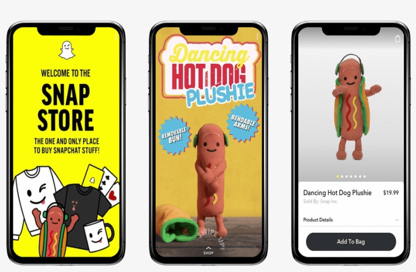 Wersm Snapchat Store Dancing Hot Dog - Mobile Phone, transparent png #1633021