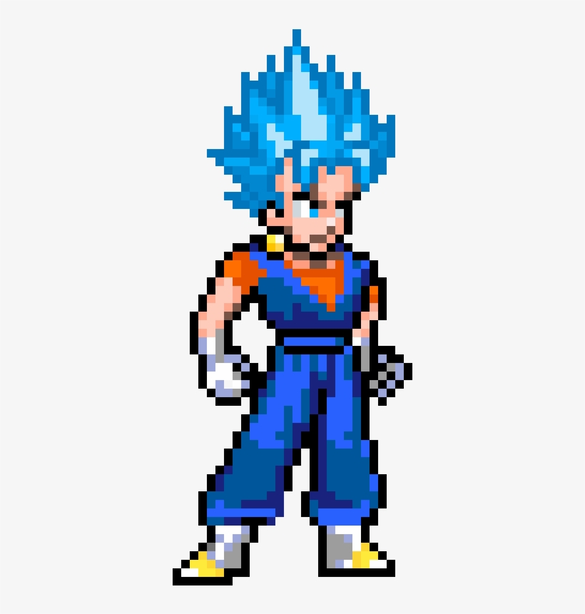 Ssgss Vegito - Dragon Ball Pixel Art, transparent png #1633321