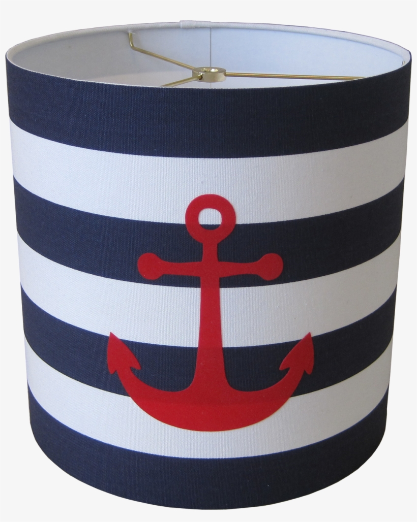 Anchor Lamp Shade - Nautical Drum Lamp Shades, transparent png #1633922