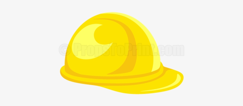 Printable Construction Hat Photo Booth Prop - Construction Props Template, transparent png #1633987