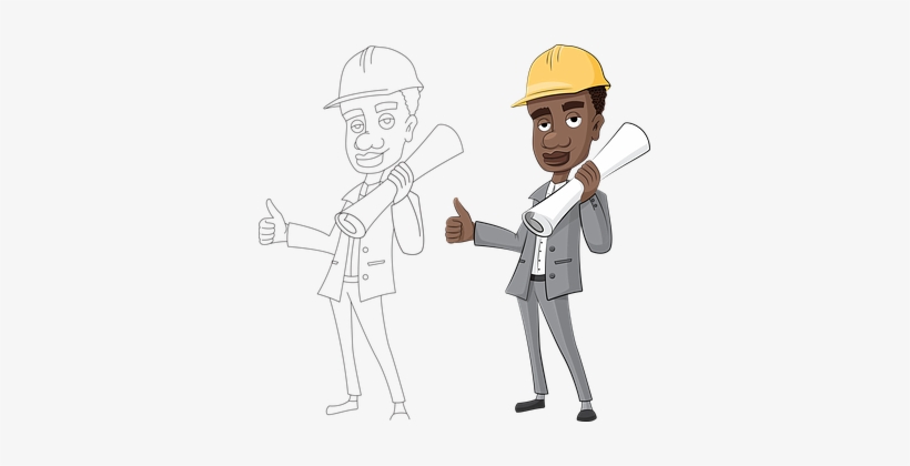 Architect Man Construction Engineer Archit - Draw A Architect Man, transparent png #1634020