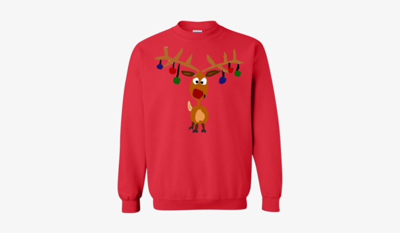 Ugly Christmas Sweaters Cool Funny Rudolph Red Nosed - Sweater, transparent png #1634301