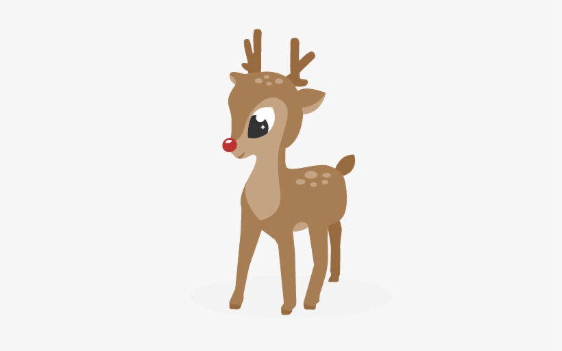 Reindeer Svg Cutting Files For Scrapbooking Cute Cut - Transparent Reindeer, transparent png #1634327