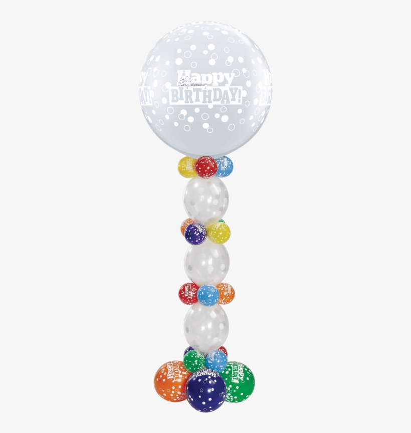 Happy Birthday Confetti Giant - 3ft Diamond Clear Birthday Dots Qualatex (pack Quantity, transparent png #1634376