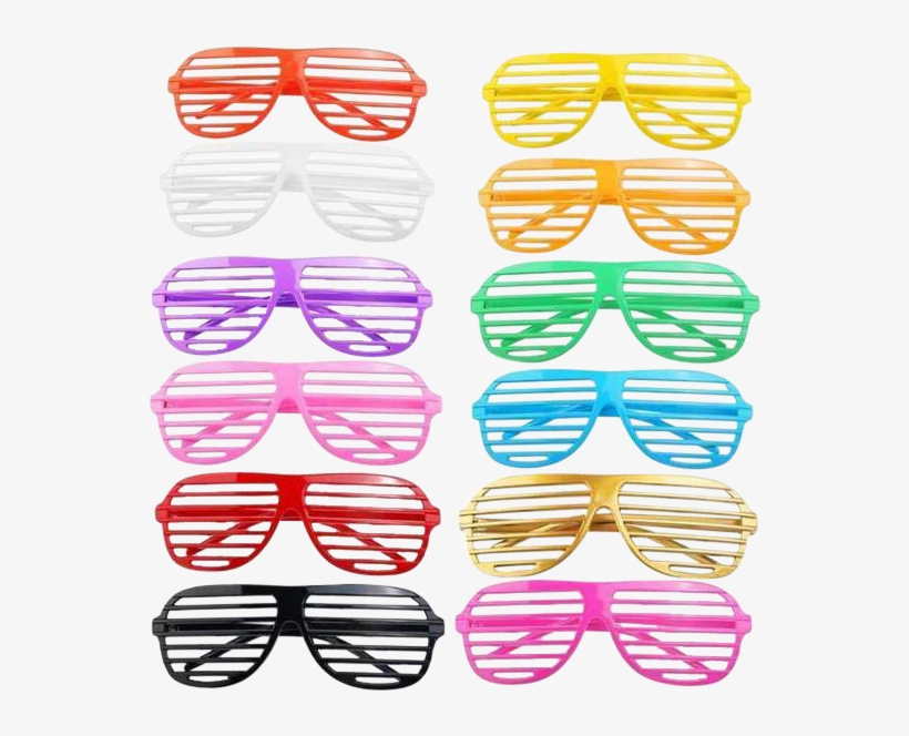 Party Color Shutter Shades Onelove Rave Life - Party Glasses Uk, transparent png #1634828