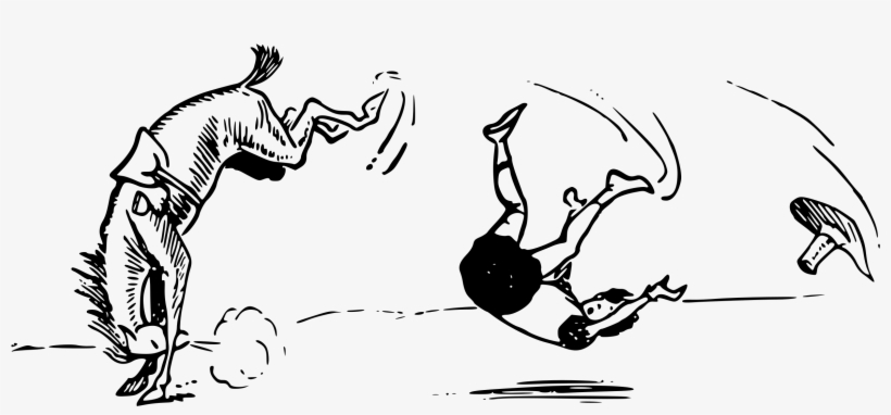This Free Icons Png Design Of Kicking Horse Boy Falling, transparent png #1635066