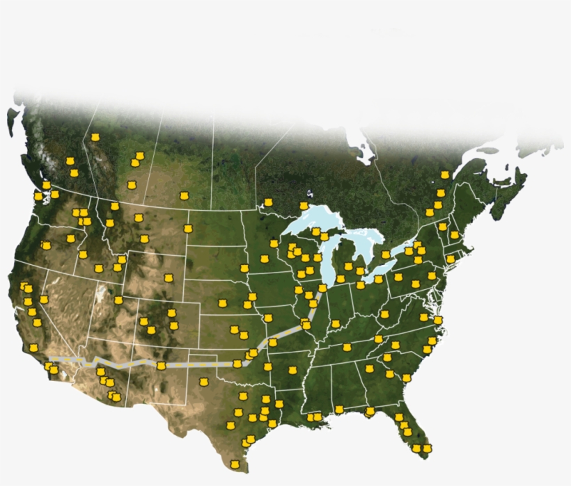 Awesome Camping World Locations Map - Mlb Fan Map Canada, transparent png #1635471