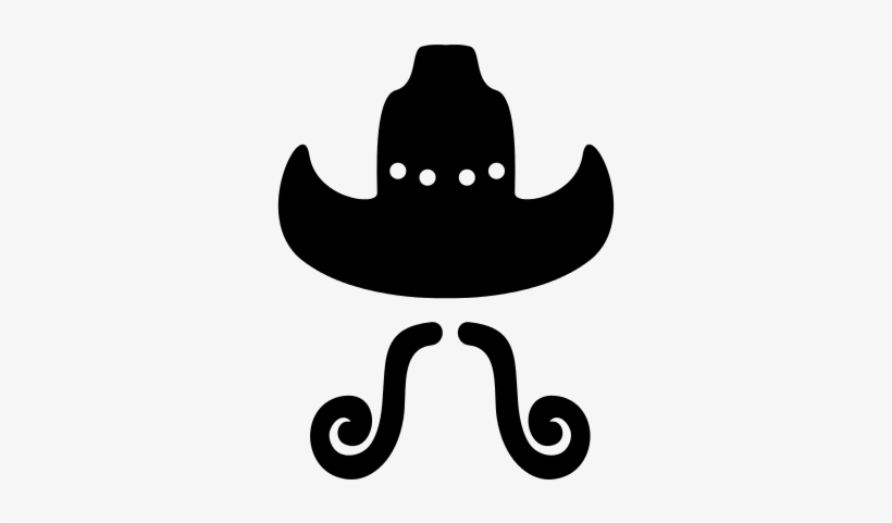 Mexican Hat With Moustache Outline Vector - Bigote Y Sombrero Mexicano Png, transparent png #1635568