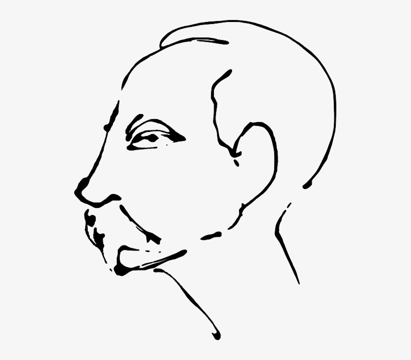 Profile, Human, Face, Head, Moustache - Drawing, transparent png #1635680