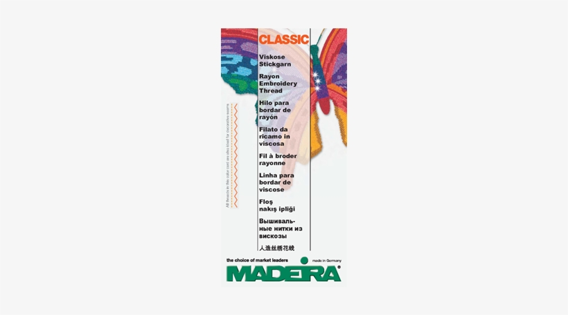 100-430 Madeira Classic Rayon - Madeira Classic Rayon Color Card Embroidery Supplies, transparent png #1636076