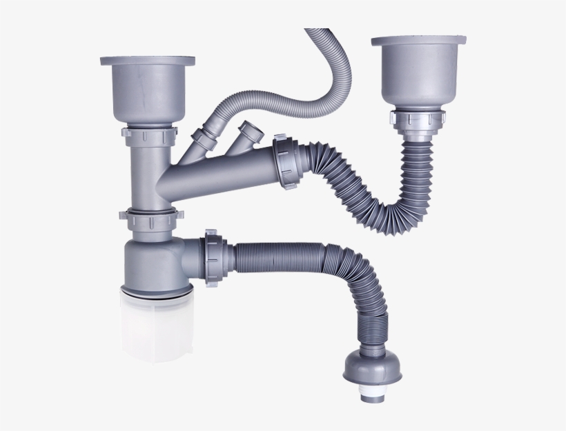 Submarine Sink Double Tank Water Pipe Fittings Kitchen - Sink, transparent png #1636534