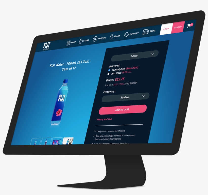 Fiji Water As A Product - Led-backlit Lcd Display, transparent png #1636676