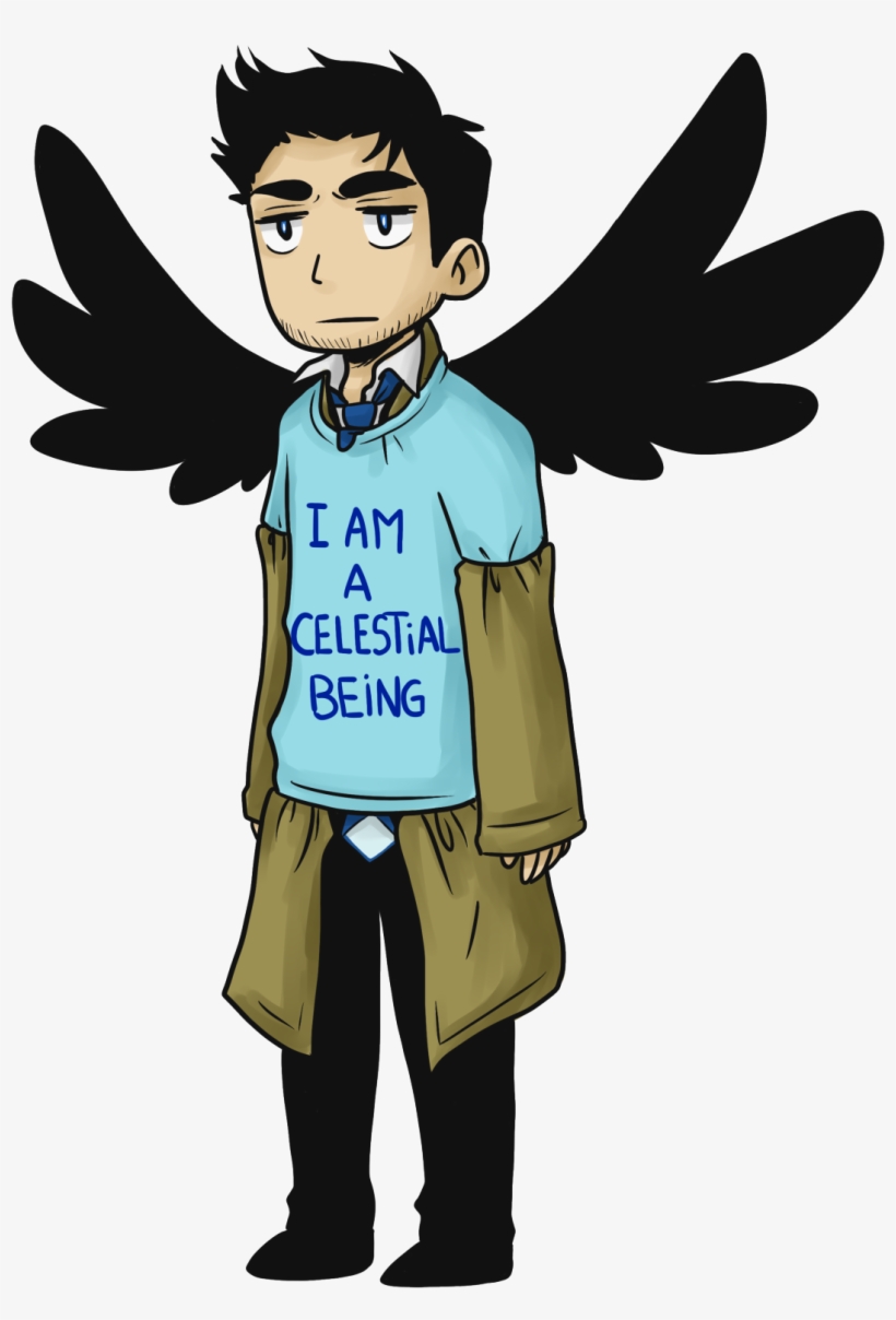 Funny Supernatural Castiel Dean Sam Winchester Hellredsky - Supernatural Funny Drawings, transparent png #1636678