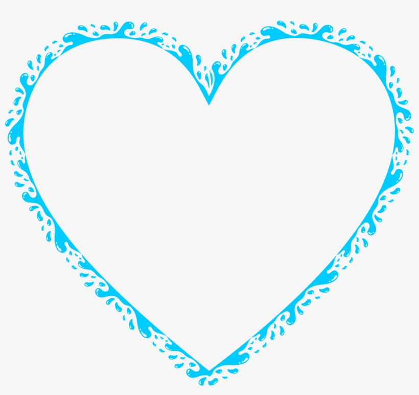 Splatter Clipart Aqua - Heart Aqua, transparent png #1637430