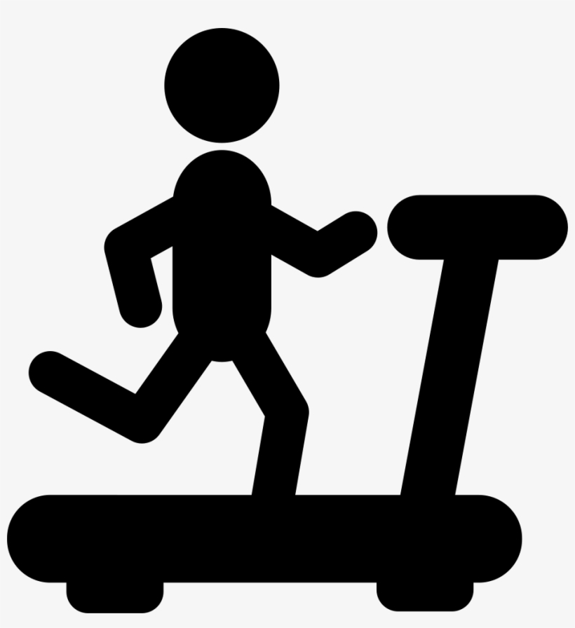 Person Running On A Treadmill Silhouette From Side - Persona Corriendo En Una Caminadora, transparent png #1637640