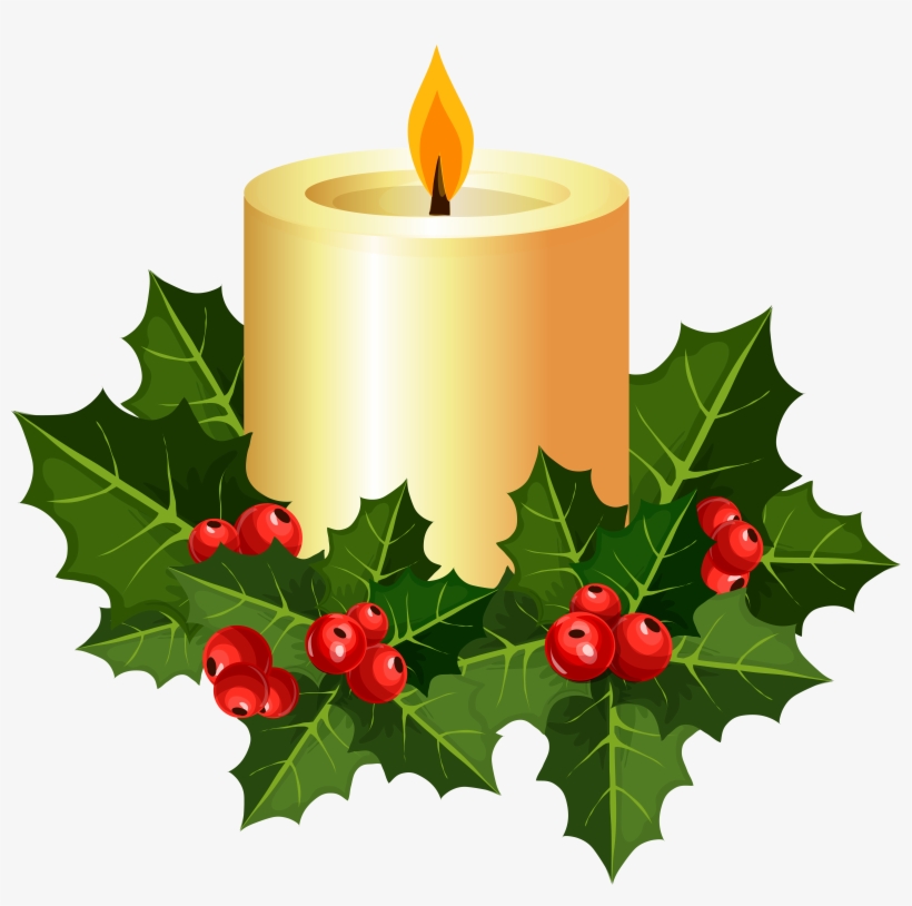 Christmas Candle Clipart At Getdrawings, transparent png #1638115