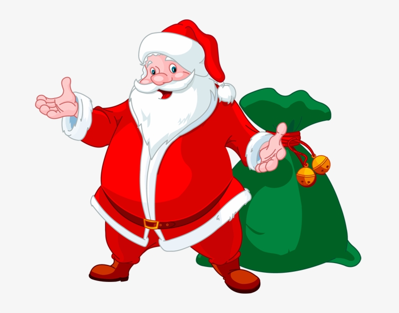 Happy Santa With Bag Of Toys - Santa Claus Rangoli Design, transparent png #1638232