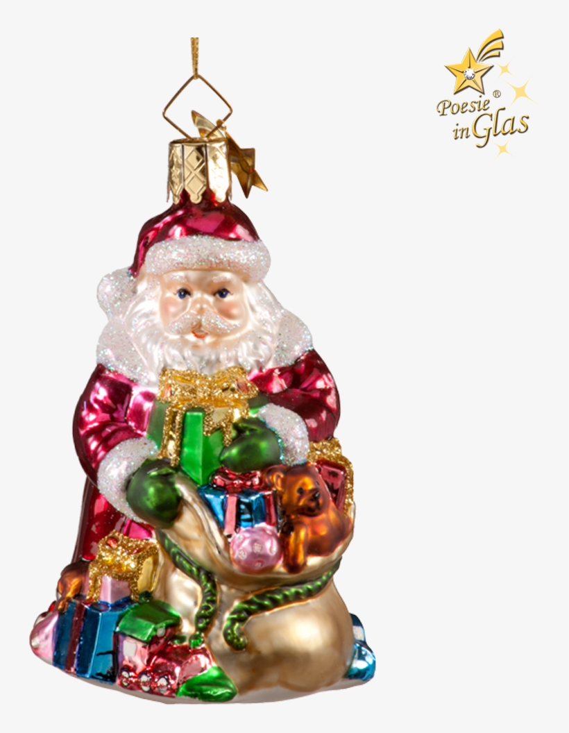 Santa Claus With Bag Of Presents - Christmas Tree, transparent png #1638673