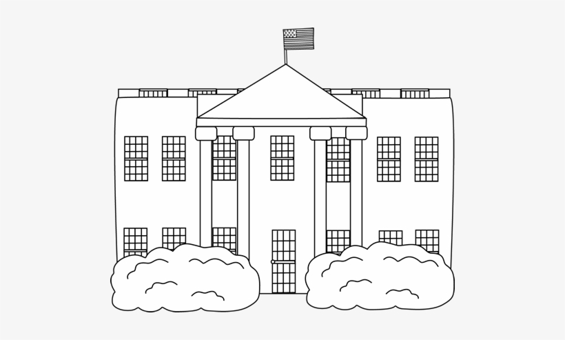Cute President Cliparts - White House Clipart Black And White, transparent png #1638964