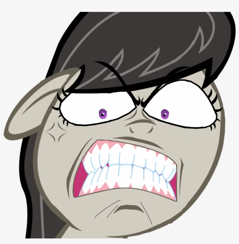 Angry, Anime, Artist Needed, Earth Pony, Edit, Faic, - Octavia Rage, transparent png #1639173