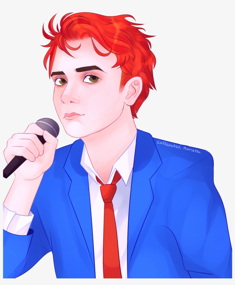My Art But I Like The Multicolored Lineart And God - Red Hair, transparent png #1639315