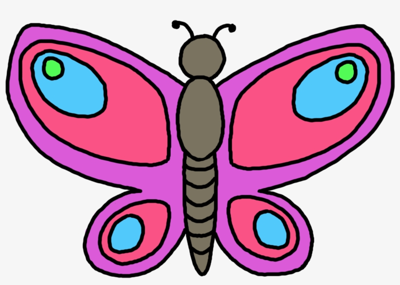 Butterfly Clipart - Butterfly Outline Clipart, transparent png #1639555