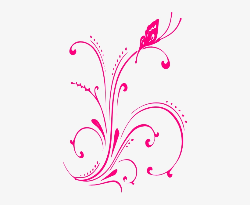 Pink Butterfly Border Png, transparent png #1639676