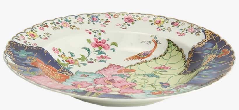 Mottahedeh Tobacco Leaf Rim Soup Plate, transparent png #1639867